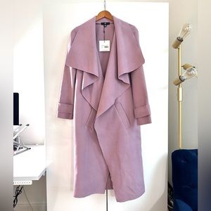 Missguided Mauve Oversized Waterfall Duster Coat NWT